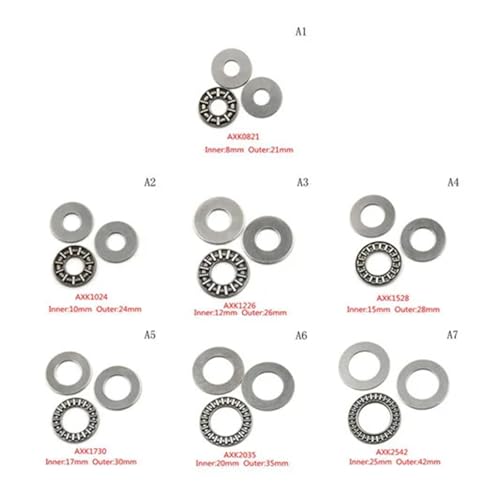 Roulement à aiguilles de poussée AXK0821 résistant pour éliminer le jeu axial