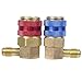 GLOGLOW Air Conditioning Components Coupler, Copper Material, Easy Install Adapter for AC Manifold Gauge Hose, Fits R134A Service Port and Automotive Applications Air Conditioning Quick