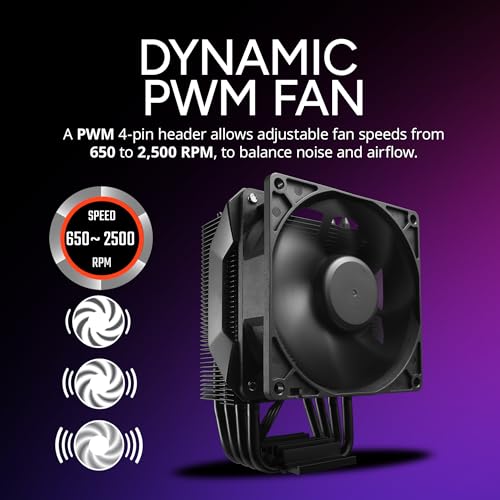 Cooler Master Hyper 411 Nano CPU Air Cooler, SickleFlow 92 PWM Fan, 4 Copper Heat Pipes, 136mm Tall, Sleek Top Cover, AMD Ryzen AM5|AM4, Intel LGA 1851|1700 Brackets - Thumbnail 5