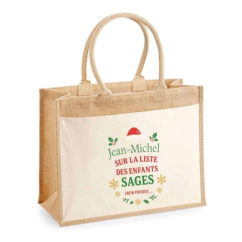Sac Jean-Michel liste des enfants sages le cabas idéal pour vos courses de Noël avec humour