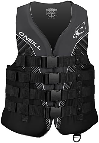 O'Neill Men's Superlite USCG Life Vest,Black/Black/Smoke:White,XL