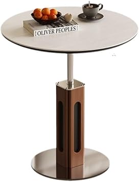 Coffee Table Liftable Rock Board Sofa Side Table Living Room Home Small Round Table Game TableA