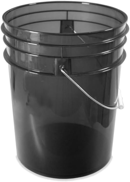 DETAIL GEAR Ultimate Clear Transparent Car Wash Bucket SMOKEY BLACK