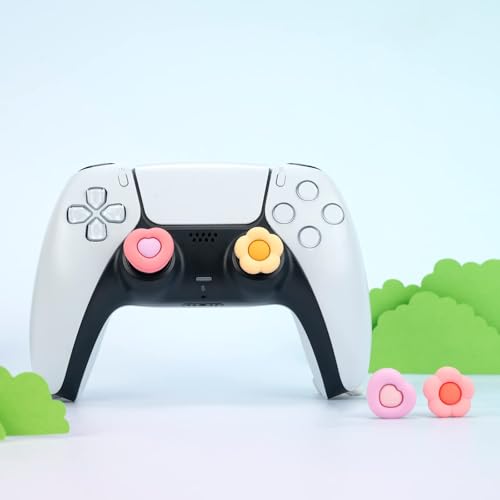 image for GeekShare Cute Thumb Grip Caps for PS5 Controller, Thumbsticks Cover S