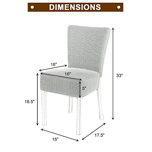 Luckyermore Leather Dining Chairs Set Of 2 Modern Kitchen Chairs With Upholstered Seat And Back, Vinyl Coffee #TOP2