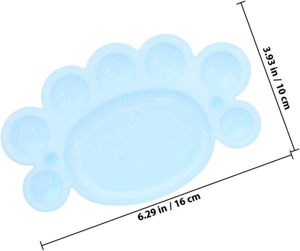 10pcs Foot Shaped White Plastic Paint Palette Trays for Watercolor Mixing and Easy to Clean Use, for Travel and Art Painting Projects