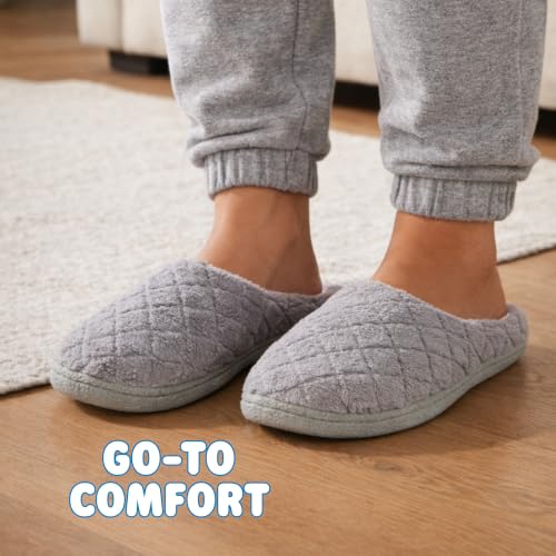 Image of Leslie Terry Clog House Shoes with Memory Foam, Indoor Slippers with Wide Widths
