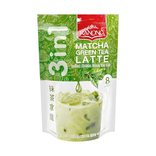 Ranong Tea, 3 in 1 Instant Matcha Green Tea Latte, net weight 160...