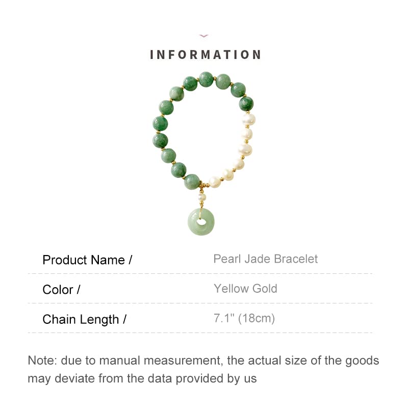 Bracelet perles de jade et or extensible à porter au quotidien