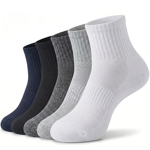 Image of Men's Cotton Rich Ankle Socks Unisex | Soft, Skin Friendly, Terry Cushioned & Breathable | Fits UK 5-11| Combo Packs