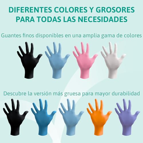 Ansell Guantes de Protección Nitrilo Desechables, Multiuso, Alimentos, Cocina, Limpieza, Mecánico, Sin Polvo, Negro, Talla XS (100 Guantes) - imagen 7