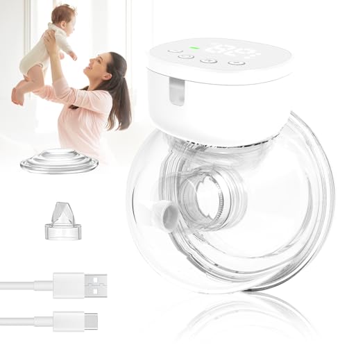 Journeyside Sacaleches Electricos, Sacaleches Manos Libres Sin BPA, Extractor de Leche Eléctrico Portátil con 3Modos y 9 Niveles Para Un Fácil Bombeo, Bajo Ruido & Diseño Antifugas De Leche,24mm