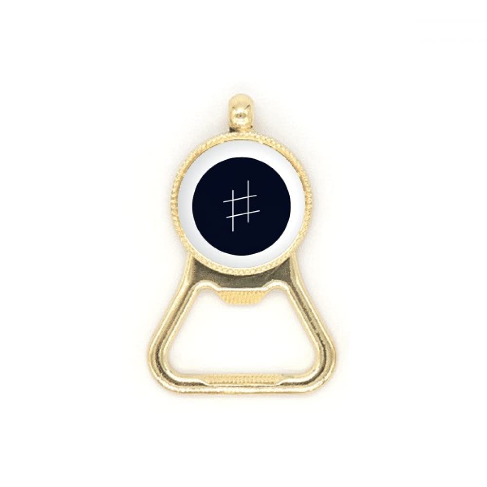 Porte-clés décapsuleur robuste en acier noir White Music Signature