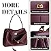 Genuine Leather Tote Bag for Women: Soft Leather Shoulder Handbags with Shoulder Strap - Ladies Satchel Crossbody Purse for Travel Work (Medium-Burgundy)