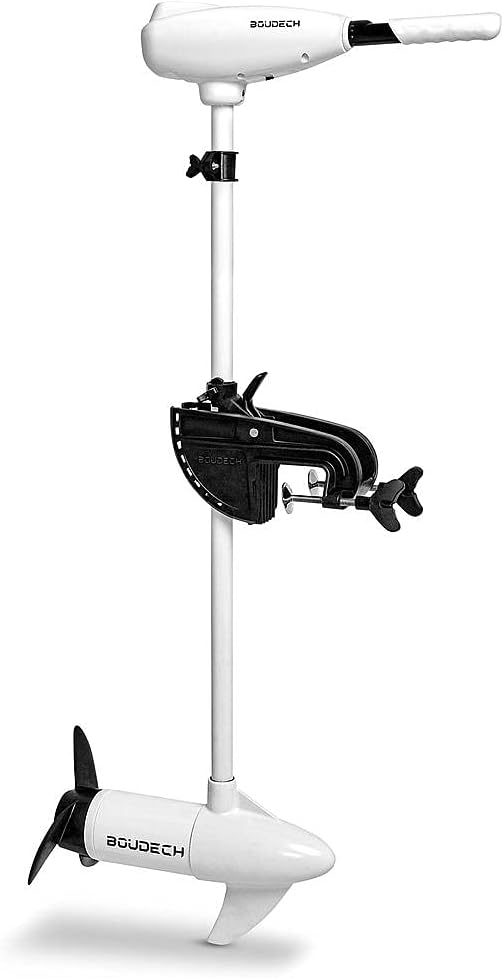 62 lbs outboard electric motor for dinghy boat with white three-blade propeller