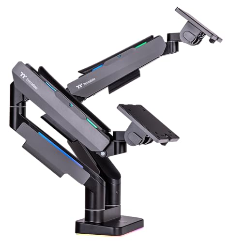 Soporte de monitor doble RGB resistente para dos pantallas de 35 pulgadas y VESA 100x100 mm
