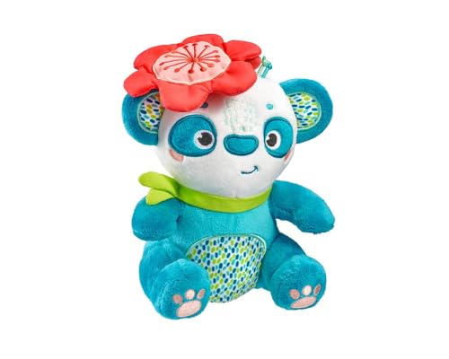 Selecta 62088 Tulips Garden, Nachziehwagen mit Plüschfigur Tulip, Schiebe-und Nachziehspielzeug aus Holz, 21 cm