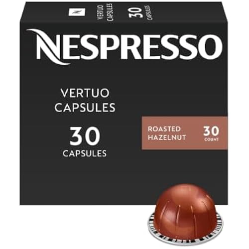 Nespresso Vertuo, Roasted Hazelnut, Medium Roast, 30-Count Coffee Pods