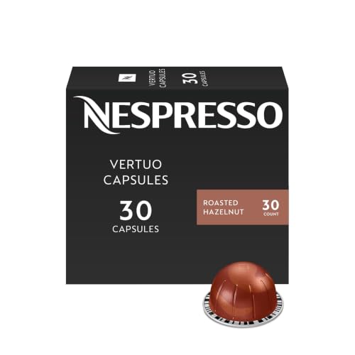 Nespresso Vertuo, Roasted Hazelnut, Medium Roast, 30-Count Coffee Pods