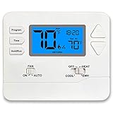 Aowel Heat Pump Thermostat Programmable for Home 2 Heat / 1 Cool