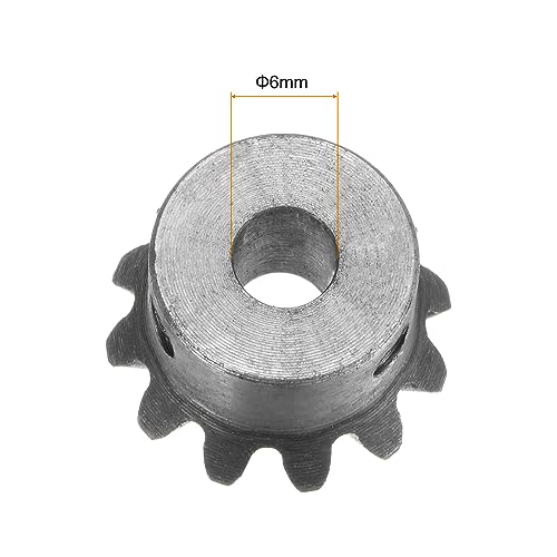 Image of HARFINGTON 2pcs Bevel Gear 1M 12 Teeth 6mm Shaft Hole 1:1 Tapered Bevel Pinion Gear 45# Steel 2 Module 90 Degree Steering Gear, for Hardware Mechanical Rotation