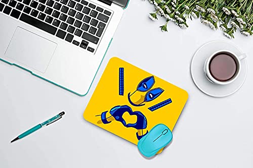 Image of ZORI Avengers - Deadpool Yellow Background Gaming Mouse Pad - Computer Laptop PC| WFH Office | Anti-Skid, Anti-Slip, Rubber Base | Avengers Superhero | (Deadpool 03 Yellow)