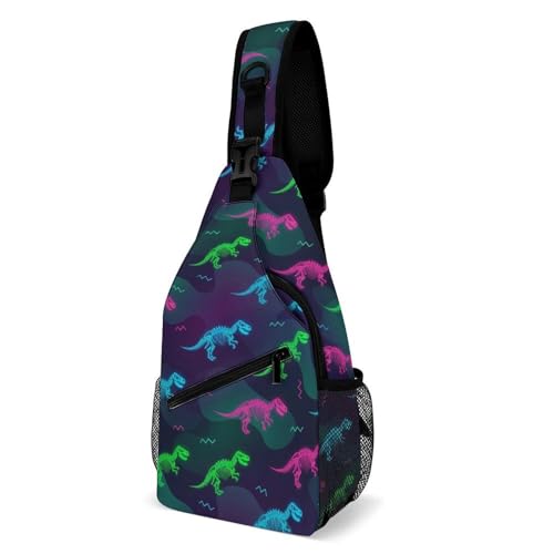 Sac bandoulière dinosaure sling bag élégant crossbody hommes femmes pour escalade