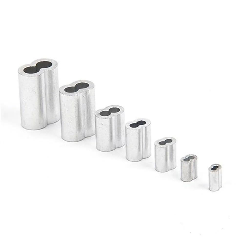 Manicotto in Alluminio Manicotto a crimpare Manicotto for Cavo Puntali for Cavo Blocco for Cavo in Alluminio Fermacavo a crimpare Hardware for Corda(1.5mmX1000pcs)