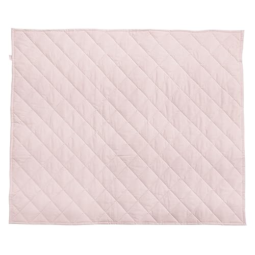 Baby Krabbeldecke Groß, 140x150 cm Spieldecke Krabbeldecke Baby Gesteppte Matte, Spielmatte Baby faltbar Baumwolle Spieldecke Weiche Krabbelmatte zum Krabbeln und Spielen-Rosa