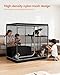 DINMO Large Cat Cage, Cat Enclosure Indoor with Litter Box, Cat Playpen for Adult Cats, Kittens & Small Animals, Multi-Level Kennel, Pet Playpen with Waterproof Floor, Black