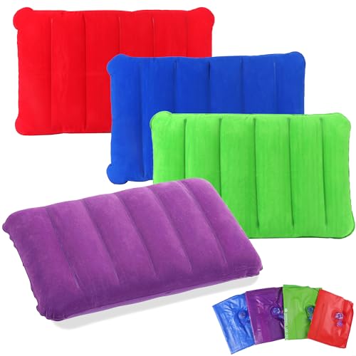 JSMTKJ Cojines inflables 4X Almohadas Inflables de Viaje para Acampar Almohada de Viaje Inflable Hinchables Cojín de Aire para Acampada, Senderismo, Auto