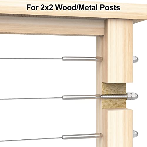 Blika 20 Pack 1/8" Cable Railing Swage Threaded Stud Tension End Fitting Terminal For Cable Deck Railing Hand Swage T316 Stainless Steel, Swage Threaded Terminal, 1/8" Cable Railing Hardware #TOP4