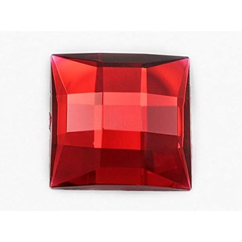 Allstarco 30mm Red Ruby H103 Large Flat Back Acrylic Square Gems Pro Grade Individually Wrapped - 4 Pieces Cover