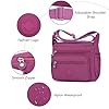 YYW Women Multi Pocket Crossbody Bag Nylon Waterproof Casual Travel Shoulder Handbag Messenger Bag(Black) #4