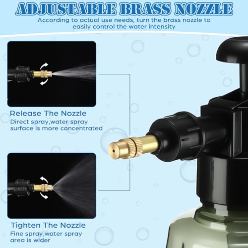 Image of Hushee 2 Pcs 1.5 Liter Water Mister for Sports Personal Water Pump with Full Neoprene Jacket and Built in Carrying Strap, Manual Sprayer Lawn Pressure Pump Sprayer for Cooling Gym Garden (Softball)