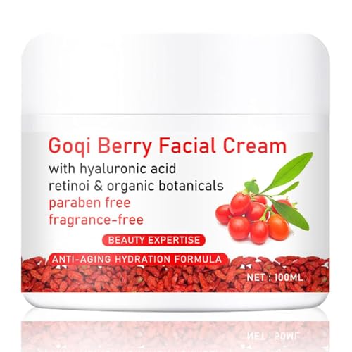 Crema Viso Alle Bacche Di Goji, Antiossidante Naturale, Idrata E Ammorbidisce, Riduce Rughe E Linee Sottili, Rassoda La Pelle, Aumenta L'Elasticità Della Pelle, Per Tutti I Tipi Di Pelle