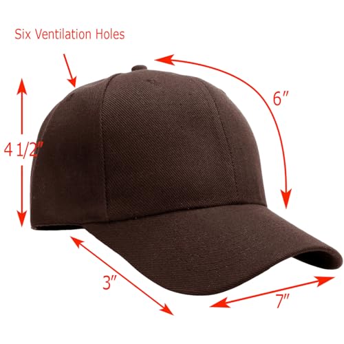 Image of Falari Wholesale Bulk Lot 12-Pack Baseball Cap Adjustable Size Plain Blank Solid Color