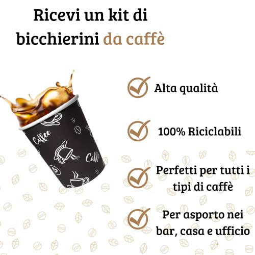 2000 Bicchieri Caffè Carta da 90 ml - Bicchierini