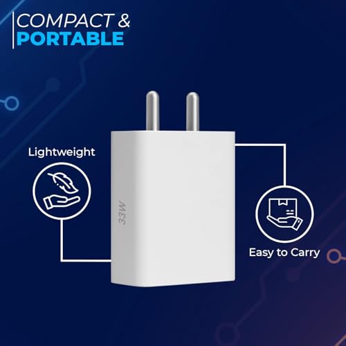 Image of 33W Type-C Power Fast Charger Adapter BIS Certified Compatible for CMF Phone 1, Phone 2a Plus,2a,2,1 Wall Charging for Android