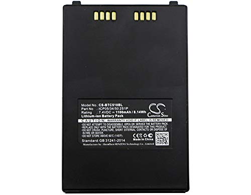 Tensione: 7.4V CS-BTC510BL Batteria 1100mAh compatibile con [Bitel] IC 5100, IC5100 sostituisce ICP05/34/50 2S1P