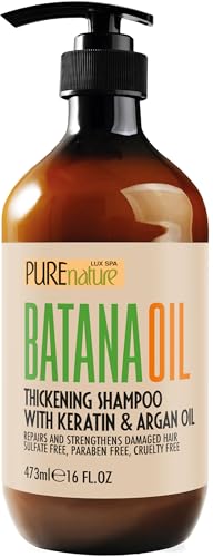 Image of Batana Oil Shampoo - Sulfate Free Thickening Formula - Paraben Free Volumizing Shampoo for Thinning, Fine Hair - Professional Volume Boosting Salon Care for Women and Men with Thin Hair - 16 Fl Oz
