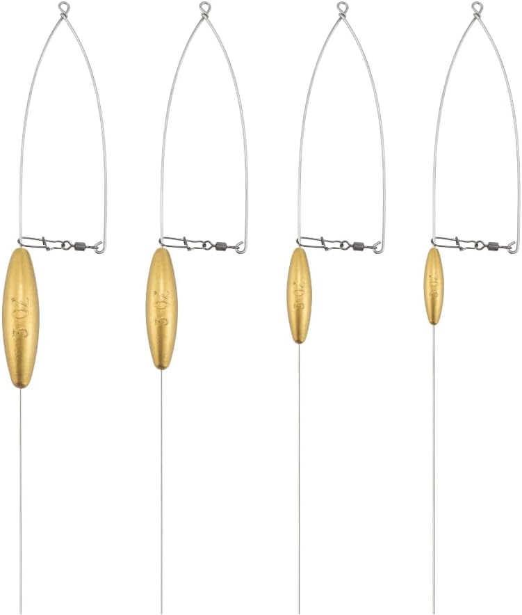 4 pcs Fishing Weight Sinkers Bottom Bouncer for Surf Fishing Walleye Rig Trolling Crawler Harness Spinner Rigs Wire Weight 1/2 1 2 3 oz