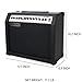 40W Black Guitar Amplifier Combo Band Practice Amp Portable With Dual Inputs, Delay, Reverb,Treble,Middle, Bass, Gain And Mic.Aux.6.5