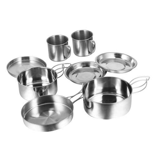 Équipement extérieur barbecue pliable et léger avec 8 pièces inox