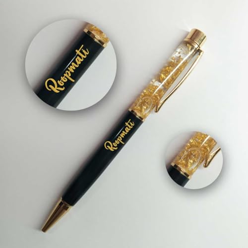Image of Personalized Gold Pen Stand With Name, Table Watch, Calendar, Stationery & Wooden Desk Organizer - Custom Corporate Gift For Doctors, Office, Study, New Year Gift For Employees (Pen with stand)