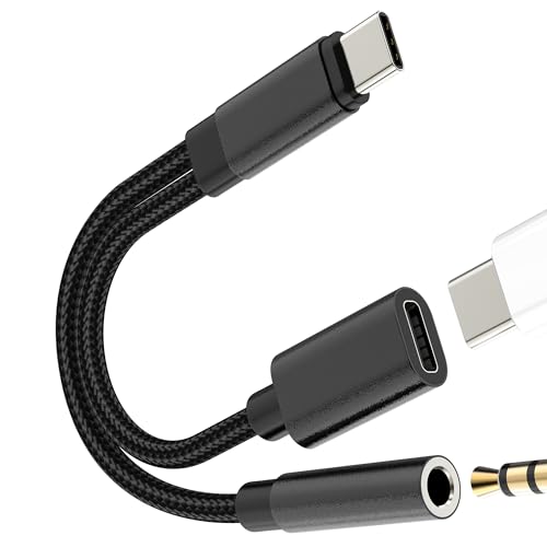 USB C - AUXA_v^[ 3.5mm wbhzWbNI[fBI iPhone 17 16 15 Pro Maxp (2in1) Type C P[u[d ⏕PD[dwbhZbg iPadR[hDACp}`dvO Apple}CNS2