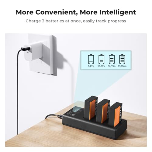 image for K&F CONCEPT K&F CONCEPT 3-Pack LP-E17 Battery and Upgraded 3-Slot 