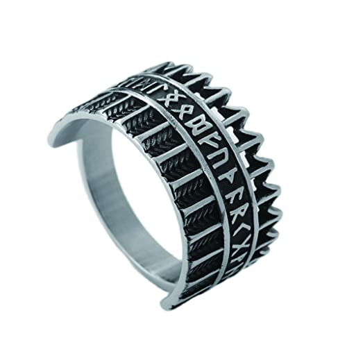 Bague Viking pour hommes, le cadeau païen idéal en acier runique