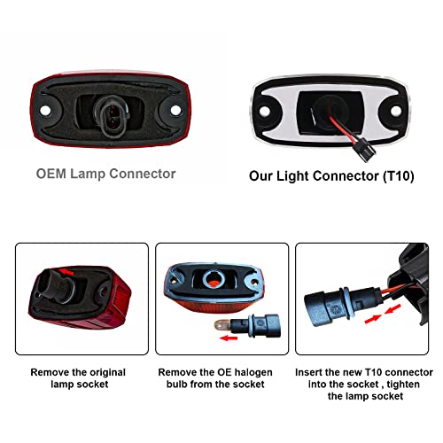 Shinefit 5Pcs Led Roof Cab Light Compatible With Ram Promaster 1500 2500 3500 2014-2022, Rear Red Top Roof Clearance Marker Light Assembly 68169776Ad #TOP4