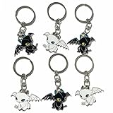 BRIACICELL 6 llaveros de dragón, llaveros de dragón adorab les, llaveros de regalo para parejas, Decoración para mochila o teléfono, Hermoso regalo para el Día de San Valentín, Navidad y cumpleaños